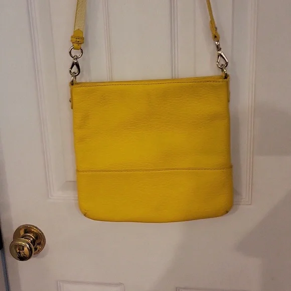 Kate Spade Yellow Pebble Leather Crossbody Bag - Picture 4 of 9